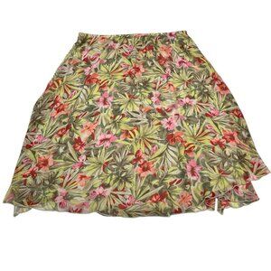 Vintage Sag Harbor Skirt 18W  Floral Asymmetric‎ Midi Cottage Fairy Grunge Y2K